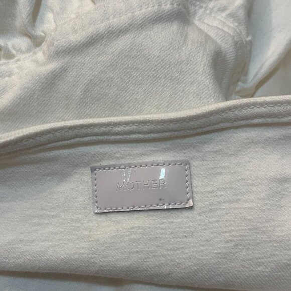 Mother The Ruffle Denim White Mini Skirt 26 or 2 - Picture 5 of 8